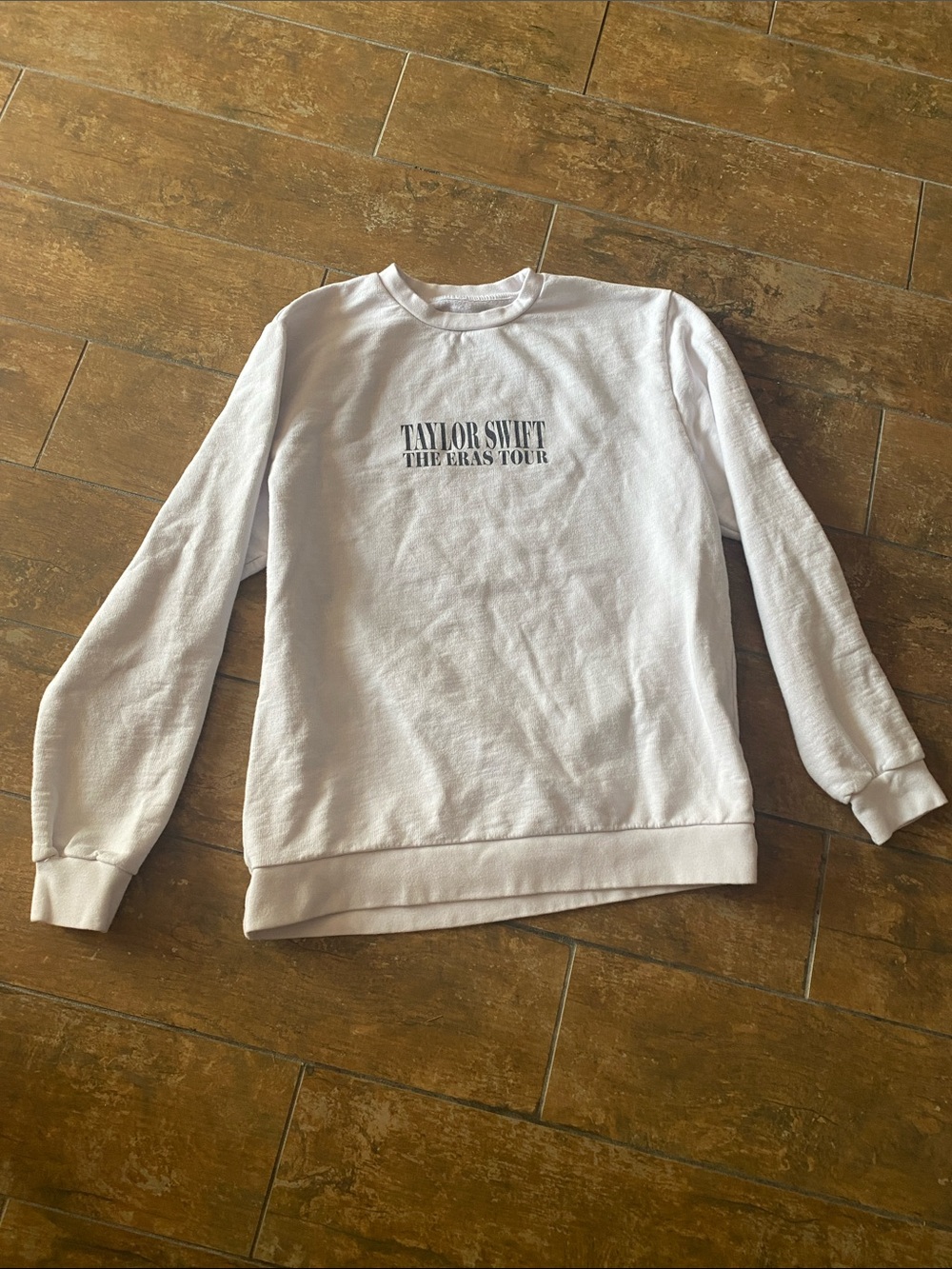 Taylor Swift Eras White Crewneck Sweatshirt. Size small. Good condition-fading.